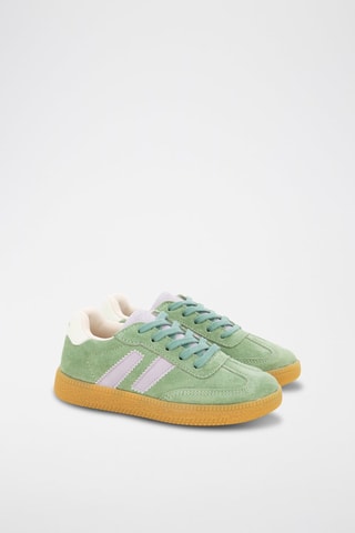 Sapatilhas em nobuck - Verde-claro