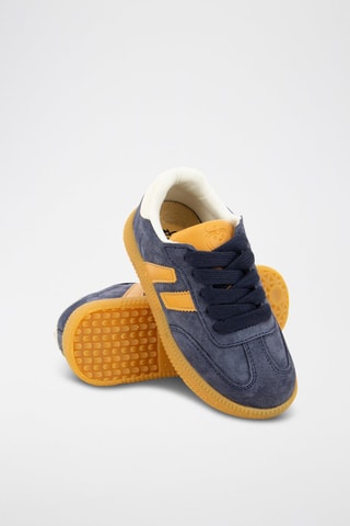 Sapatilhas em nobuck - Azul-marinho