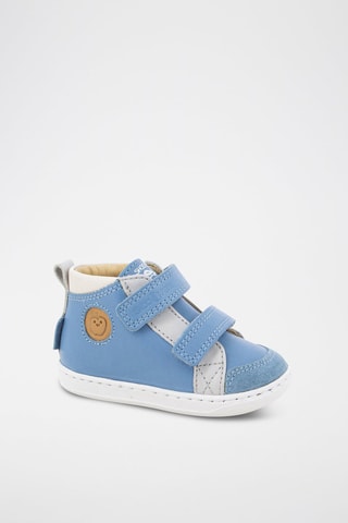 Botins em couro - Azul-celeste