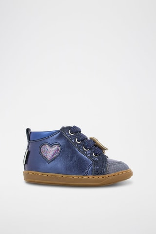 Botins em couro - Azul-marinho