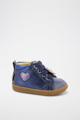 Botins em couro - Azul-marinho