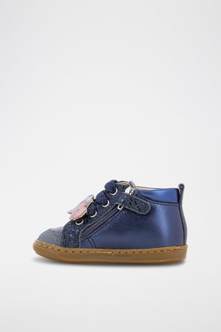 Botins em couro - Azul-marinho