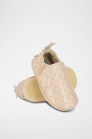 Chinelos de quarto em couro Doudou Star - Rosa