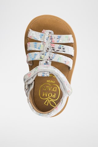Sandálias romanas em couro Poppy Strap - Rosa