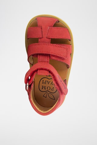 Sandálias em couro Poppy Boy Strap - Vermelho