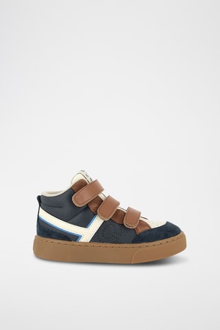 Sapatilhas subidas de couro Tartine Chocolat - Azul
