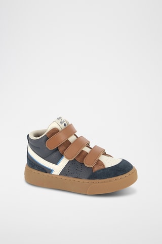 Sapatilhas subidas de couro Tartine Chocolat - Azul