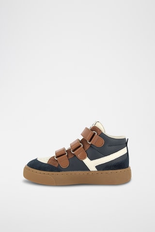 Sapatilhas subidas de couro Tartine Chocolat - Azul