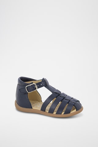 Babies em couro Stand-Up Strap Veg - Azul-marinho
