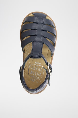 Babies em couro Stand-Up Strap Veg - Azul-marinho