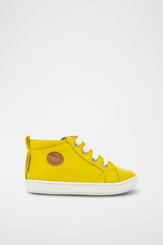 Sapatilhas subidas em couro Bouba Zip Lace - Amarelo