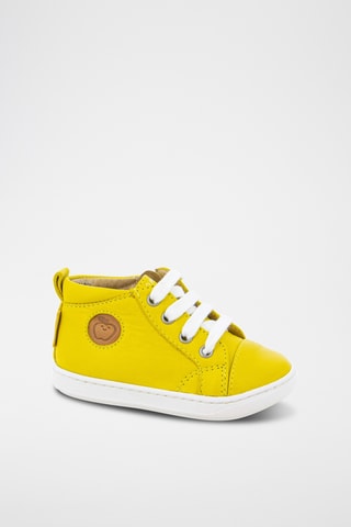Sapatilhas subidas em couro Bouba Zip Lace - Amarelo