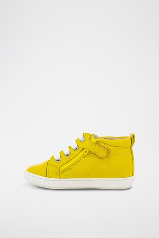 Sapatilhas subidas em couro Bouba Zip Lace - Amarelo