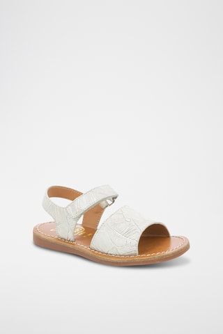 Sandálias em couro Plage Stitch Easy - Branco