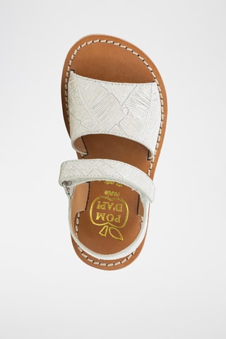 Sandálias em couro Plage Stitch Easy - Branco