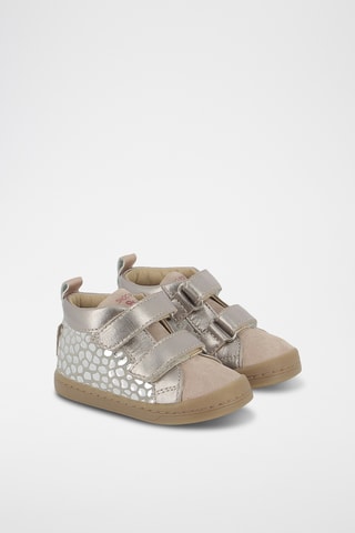 Botins em couro Kikko Scratch - Prateado