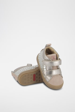 Botins em couro Kikko Scratch - Prateado