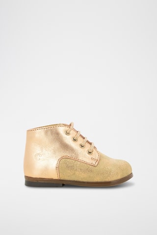 Botins em couro Zeus Derby - Dourado