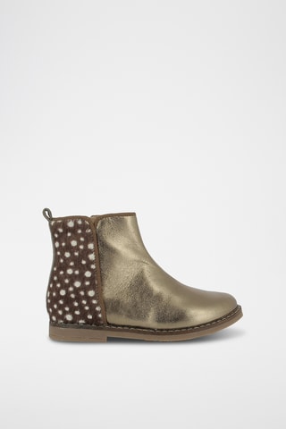 Botins em couro Trip Back - Dourado