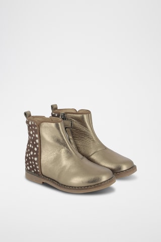 Botins em couro Trip Back - Dourado