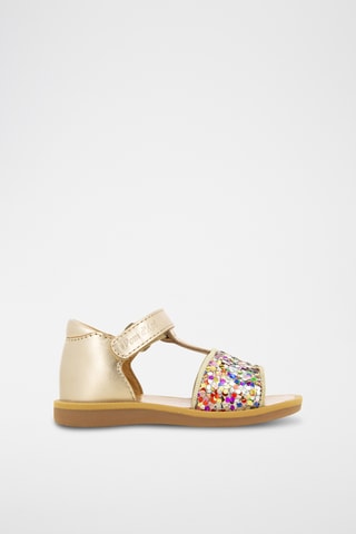 Sandálias em couro Poppy Tao Easy - Dourado