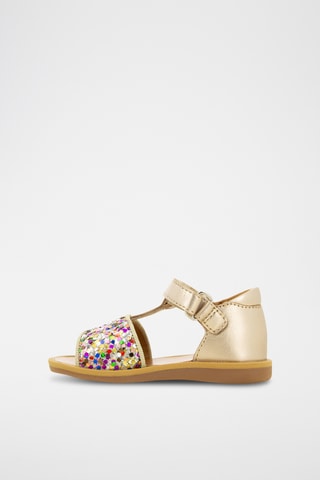 Sandálias em couro Poppy Tao Easy - Dourado