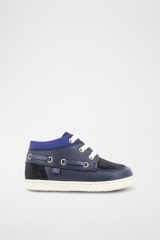 Sapatos de vela de couro Tartine Chocolat - Azul