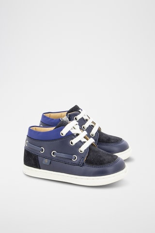 Sapatos de vela de couro Tartine Chocolat - Azul