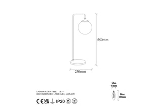 Lampe à poser Viran - Noir