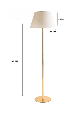 Lampada da terra - Dorato - 146 cm