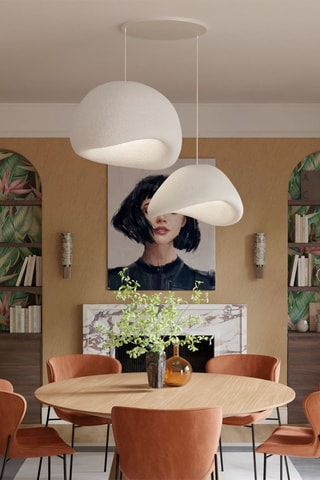 Candeeiro suspenso Wabi Sabi - Branco - 2 x 40 W