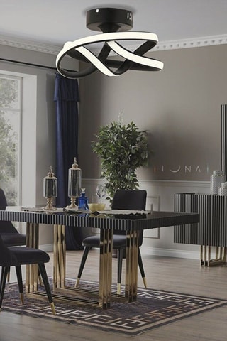 Candeeiro de teto LED - Preto