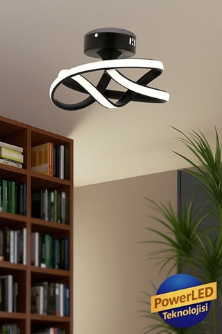 Candeeiro de teto LED - Preto