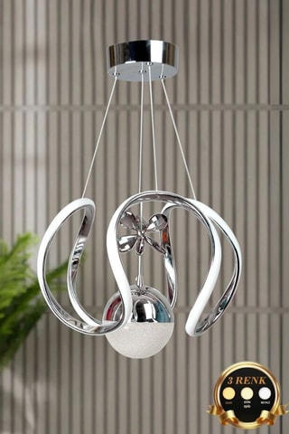Candeeiro suspenso LED - Prateado