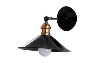 Aplique de parede Berceste Preto e dourado