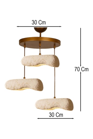 Lampadario - Beige - 3 x 40 W