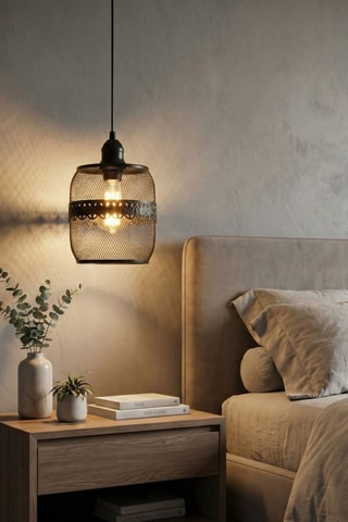 Lampadario Berk - Nero - 40 W
