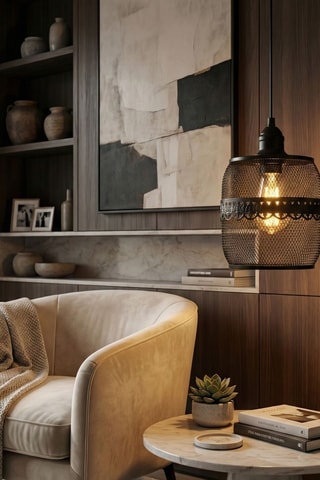 Lampadario Berk - Nero - 40 W