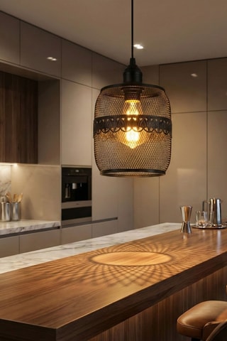 Lampadario Berk - Nero - 40 W