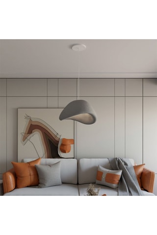 Candeeiro suspenso Wabi Sabi Nomu - Cinzento - 40 W