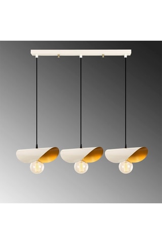 Candeeiro suspenso Sivani - Branco - 3 x 40 W