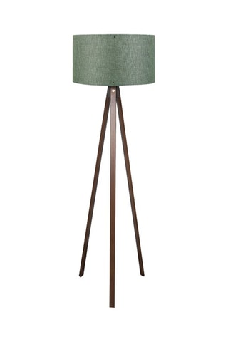 Candeeiro de pé - Verde e castanho - 60 W