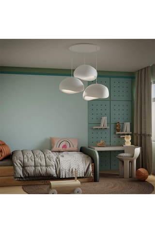 Candeeiro suspenso - Cinzento - 3 x 40 W