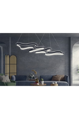 Candeeiro suspenso LED - preto - 60-80 W