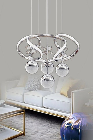 Candeeiro suspenso LED - Prateado