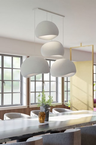 Candeeiro suspenso - Branco - 4 x 40 W
