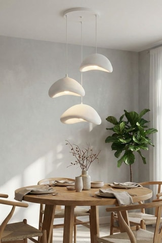 Candeeiro suspenso - Branco - 3 x 40 W