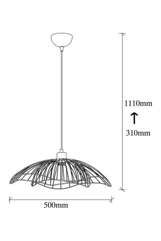 Lampadario Farac - Nero - 60 W