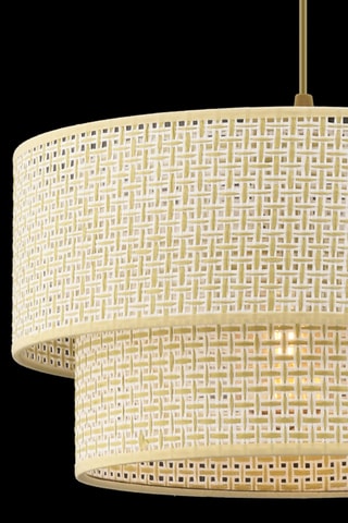 Candeeiro suspenso - Bege e dourado