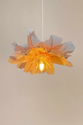 Candeeiro suspenso - branco e rosa - 40 W